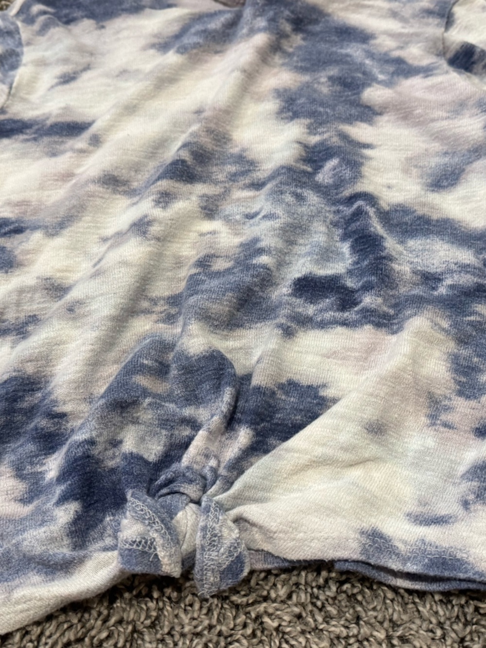 GAP Blue and White Tie-Dye Hooded Top - Picture 6 of 11